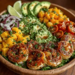 When the sun shines bright and the temperatures rise, few dishes capture the essence of summer quite like a vibrant salad bowl brimming with fresh ingredients. The Tropical Bliss Mango & Shrimp Salad Bowl is not only a feast for the eyes but also a delightful medley of flavors and textures. This refreshing dish combines the sweetness of ripe mangoes with succulent shrimp, creating a culinary experience that transports you to a tropical paradise. Perfect for warm weather dining, this salad is versatile enough to serve at casual gatherings, family picnics, or as a nutritious weekday meal that keeps you energized.