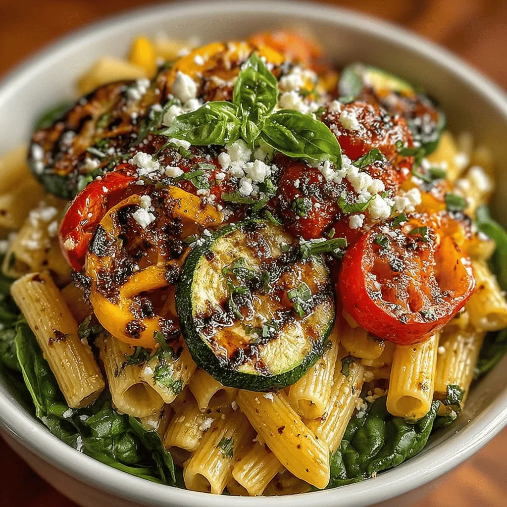 Grilled Veggie Pasta Salad is a vibrant and delicious dish that perfectly marries the heartiness of pasta with the fresh, smoky flavors of grilled vegetables. This salad not only serves as a refreshing side but can also stand alone as a complete meal, making it an ideal choice for gatherings, picnics, or a simple family dinner. With its colorful presentation and delightful taste, it appeals to a wide range of palates, ensuring that everyone at the table enjoys a bite of summer.