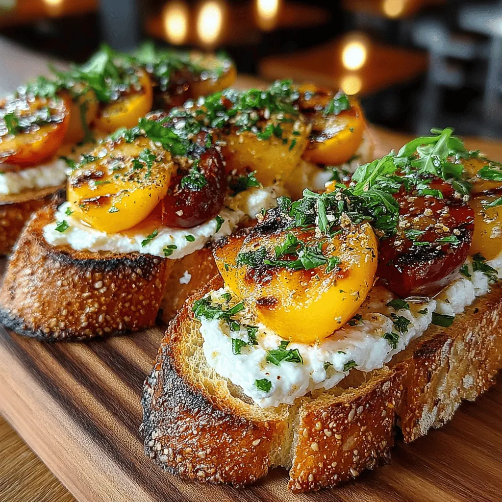 To create a memorable peach and goat cheese crostini, understanding each ingredient and its role in the dish is essential. Let’s delve into the key components that make this appetizer a standout.