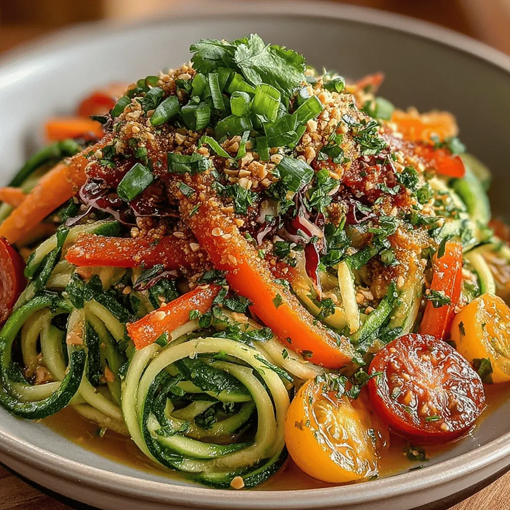 Creating the perfect Crunchy Zucchini & Carrot Noodle Salad requires careful preparation to ensure the noodles are just right and the flavors are well-balanced. Below are the detailed instructions to guide you through the process of making this refreshing dish.