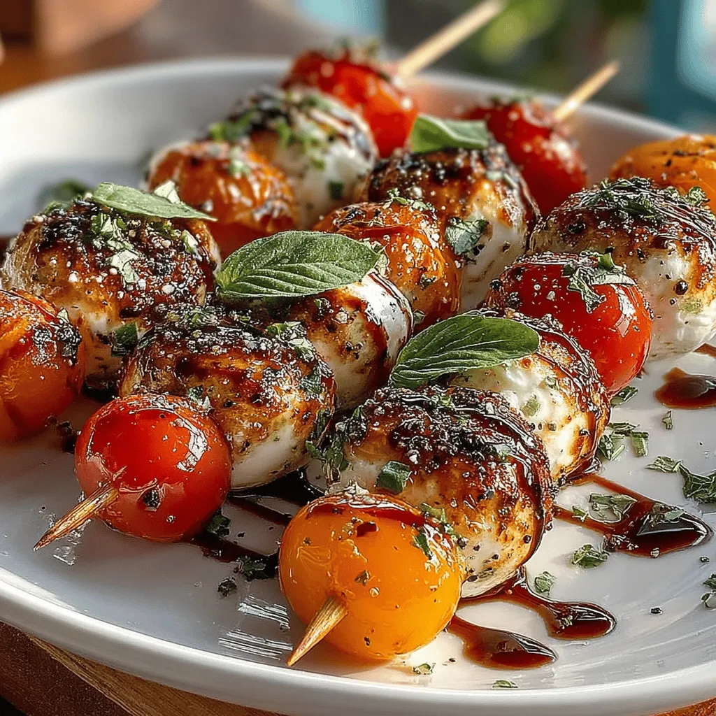 If you're looking for a delightful appetizer that bursts with flavor and is visually stunning, look no further than Caprese Delight Skewers. This dish artfully combines the classic Italian salad ingredients of ripe tomatoes, creamy mozzarella, and fragrant basil, presenting them in a convenient and appealing format. Perfect for casual gatherings or formal events, these skewers are not only easy to prepare but also showcase the essence of fresh, seasonal ingredients.