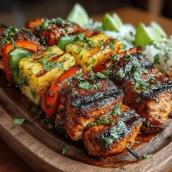 If you're seeking a mouthwatering dish that encapsulates the essence of summer, look no further than Tropical Bliss Grilled Chicken Pineapple Kabobs. This delightful recipe combines tender, juicy chicken with the sweet and tangy flavor of fresh pineapple, all grilled to perfection alongside vibrant bell peppers and red onions. The result is a colorful, flavor-packed meal that not only tantalizes the taste buds but also brings a touch of tropical paradise right to your backyard.