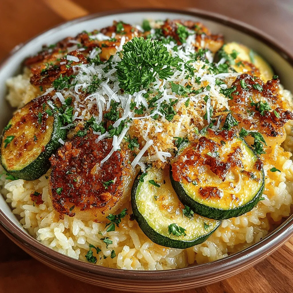 Welcome to a culinary journey where simplicity meets flavor! Today, we're diving into the delightful world of Garlic Butter Zucchini Rice, a dish that not only excites the palate but also nourishes the body. This recipe is a perfect example of how you can create a delightful meal that serves multiple purposes: a comforting side dish that complements a variety of main courses or a light and satisfying standalone meal. With its rich garlic butter flavor infused into perfectly cooked rice and tender zucchini, this dish is sure to become a staple in your kitchen.