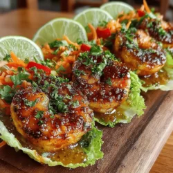 When it comes to vibrant, mouthwatering dishes that are as healthy as they are delicious, Spicy Shrimp Lettuce Wraps with Sweet Peach Glaze stand out as a top contender. This recipe marries the succulent flavors of shrimp with the sweetness of fresh peaches, creating a culinary experience that is both refreshing and satisfying. Perfect for a light lunch, an appetizer, or a main course, these lettuce wraps offer a delightful balance of textures and flavors, making them a fantastic choice for any occasion.