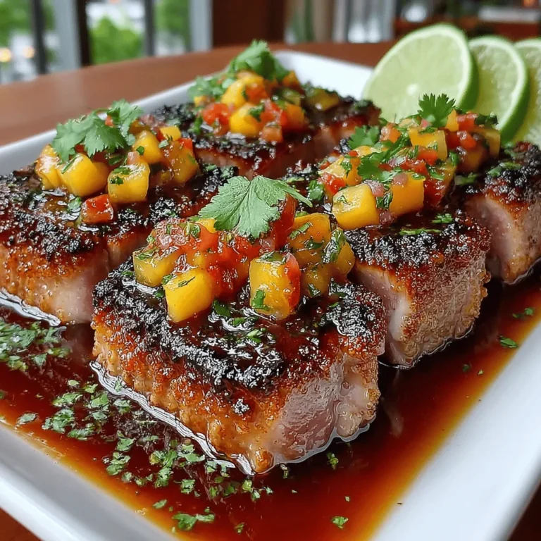 Tuna is a culinary gem known for its rich flavor and meaty texture, making it a favorite among seafood enthusiasts. Its versatility allows it to shine in various dishes, from classic tuna salads to sophisticated grilled steaks. However, in this recipe, we take a unique twist by pairing fresh tuna with a luscious peach glaze that offers a delightful combination of sweetness and acidity. This unexpected harmony not only elevates the flavor profile of the dish but also celebrates the bountiful ingredients of summer.