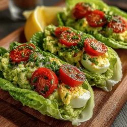 In the realm of healthy eating, finding delicious yet nutritious meals can often feel like a daunting task. Many people struggle to create meals that not only satisfy their taste buds but also align with their dietary goals. Enter Creamy Avocado Egg Salad Lettuce Wraps—a delightful combination of creamy avocado, protein-packed eggs, and fresh vegetables, all wrapped in crisp lettuce leaves. This recipe stands out as a versatile option for anyone looking to enjoy a fresh and vibrant dish without compromising on flavor.