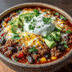 Creating a delightful bowl of turkey chili starts with fresh, high-quality ingredients. Each component plays a vital role in layering flavors that will develop beautifully as the chili cooks. Here’s what you’ll need to create this cozy dish: