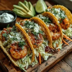 Shrimp tacos are a delightful meal option that perfectly blends the flavors of the sea with the vibrant freshness of vegetables. These tacos are more than just a culinary treat; they are a celebration of flavors and textures that tantalize the taste buds. When prepared with zesty shrimp and a vibrant lemon slaw, this dish transforms a simple taco night into a gourmet experience. The combination of succulent shrimp, fragrant spices, and crisp vegetables makes these tacos not only delicious but also a nutritious choice for health-conscious diners.
