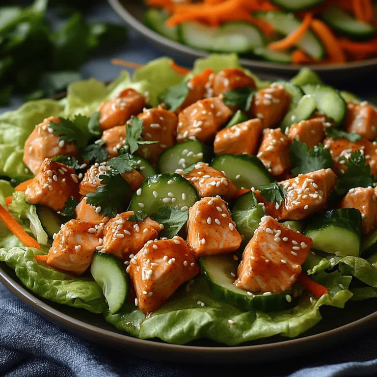 Making Sweet Chili Salmon Lettuce Wraps is straightforward and requires minimal effort. Here’s how to prepare them step by step: