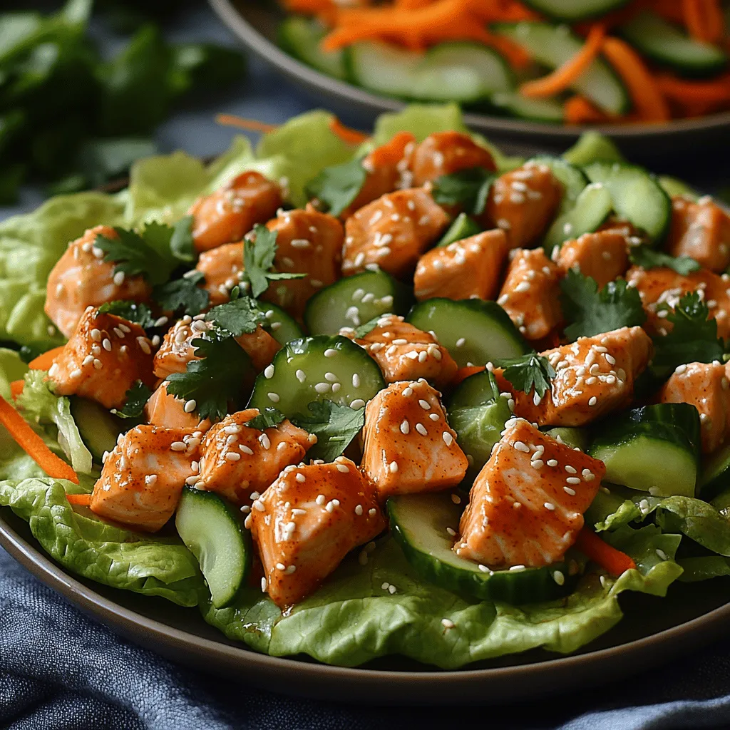 Making Sweet Chili Salmon Lettuce Wraps is straightforward and requires minimal effort. Here’s how to prepare them step by step: