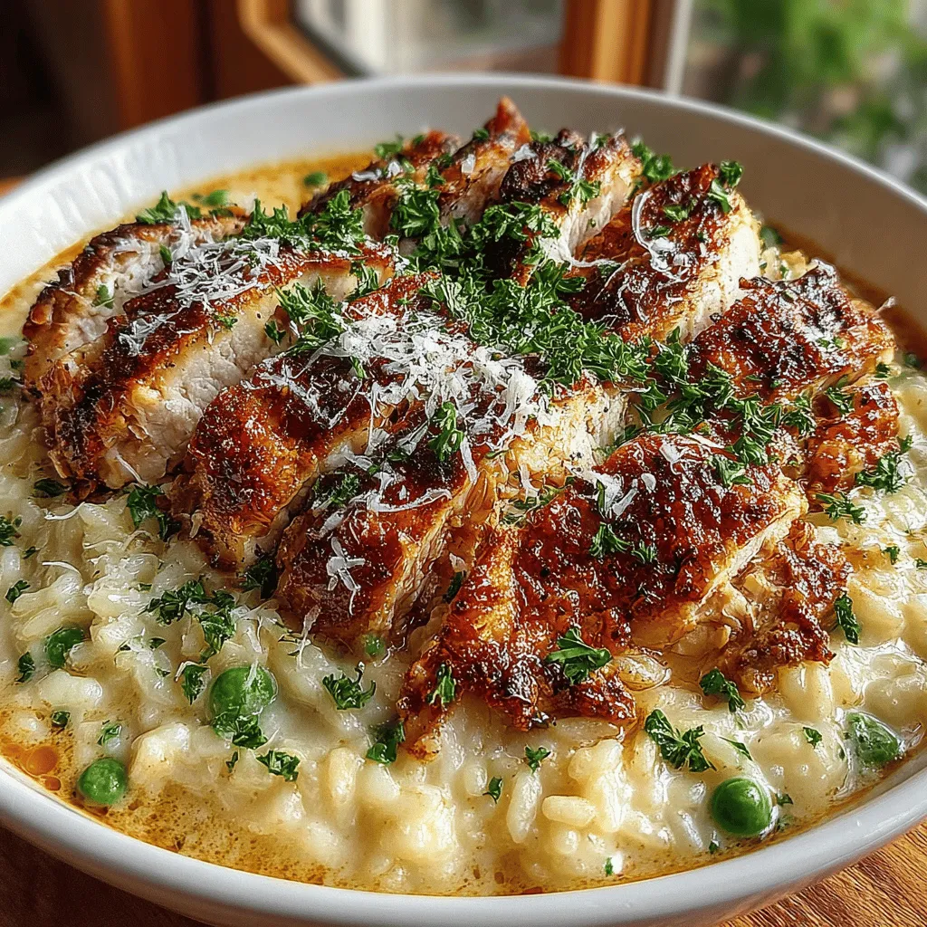 Creating the perfect Creamy Garlic Chicken & Pea Risotto is straightforward and requires ingredients that are likely already in your pantry. Here’s a detailed list of what you’ll need to whip up this luscious dish: