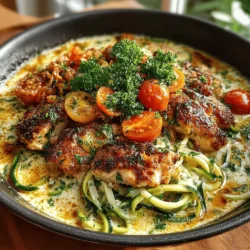 Have you ever had one of those days where you just want to curl up with something warm and comforting, yet still feel like you’re treating your body well? That’s exactly how I felt when I first created this Creamy Ranch Chicken Zoodle Skillet. Picture this: a busy weeknight, the sun setting early, and a craving for something delicious but not too heavy. I rummaged through my fridge and found a couple of zucchinis, some chicken, and a packet of ranch seasoning. It was a match made in heaven! As I sautéed the chicken and whipped up a creamy ranch sauce, the comforting aroma wafted through my kitchen, instantly lifting my spirits. Little did I know, this simple concoction would become a go-to recipe in my household—perfect for any occasion.