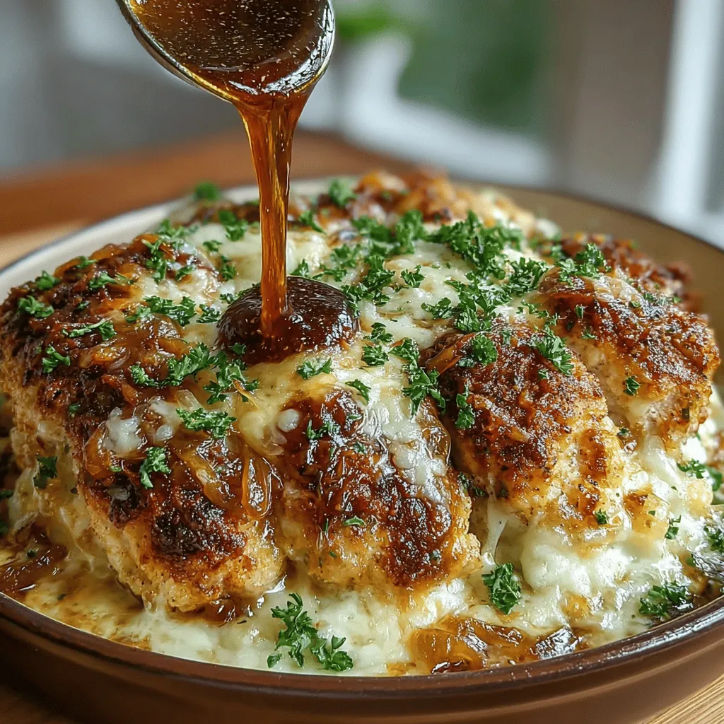 In the realm of comfort food, few dishes can compete with the rich, savory flavors of French onion soup, especially when transformed into a delicious chicken recipe. Savory Baked French Onion Chicken combines tender chicken breasts with caramelized onions and melted Swiss cheese, creating a dish that is not only hearty but also incredibly satisfying. Perfect for a family dinner or a cozy gathering, this recipe will warm your heart and please your taste buds. The fusion of classic French onion soup elements with succulent chicken elevates this dish to a new level of culinary delight.