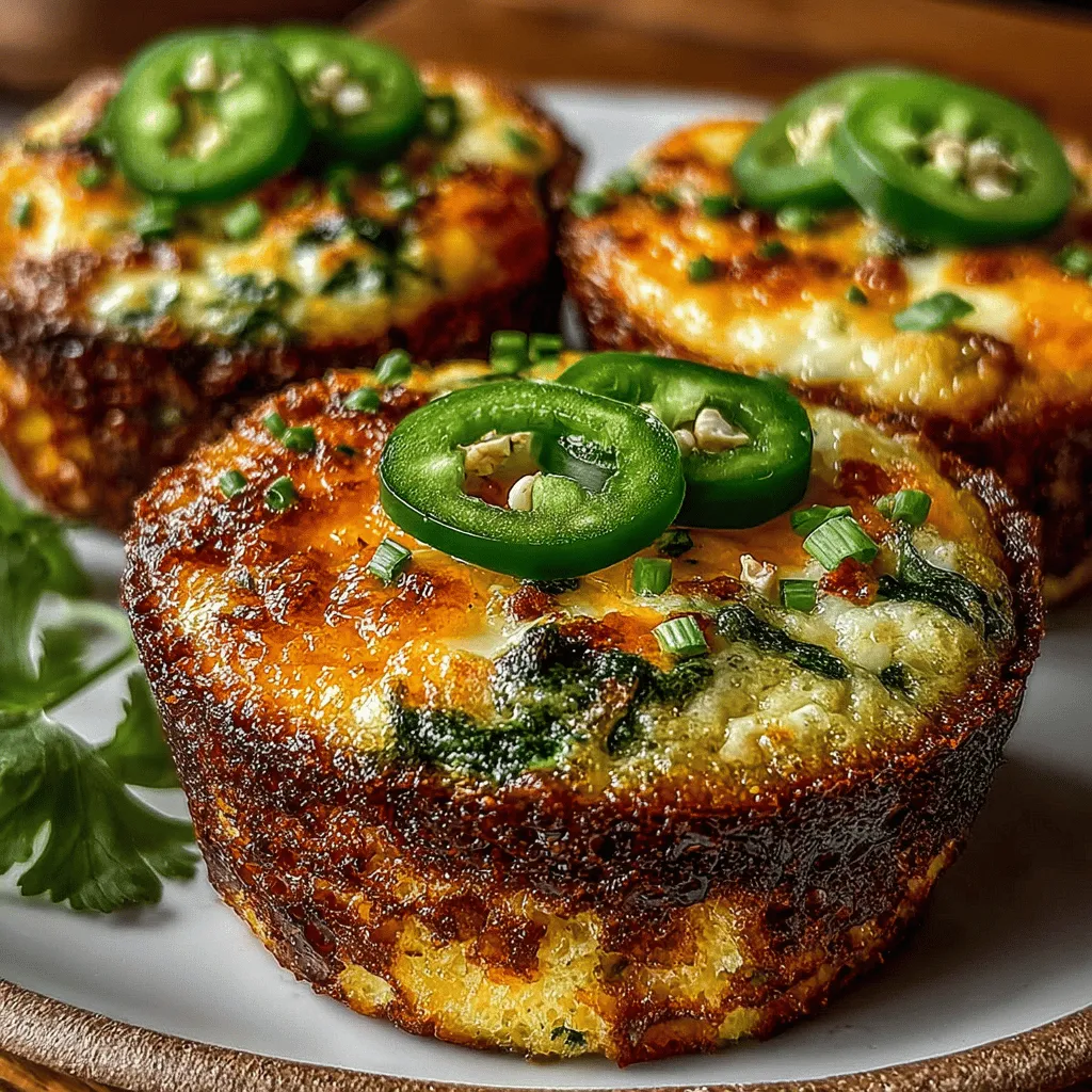 Egg muffins have surged in popularity as a convenient and versatile meal option, appealing to busy individuals and families alike. These bite-sized delights are not only easy to prepare, but they can also be customized to suit any palate or dietary requirement. Among the many variations, the Spicy Green Chili Egg Muffin Cups stand out as a flavorful twist on the classic recipe, blending the rich taste of eggs with the vibrant heat of green chilies and the freshness of spinach. Perfect for breakfast, lunch, or even a quick snack, these muffin cups are sure to become a staple in your meal prep routine.