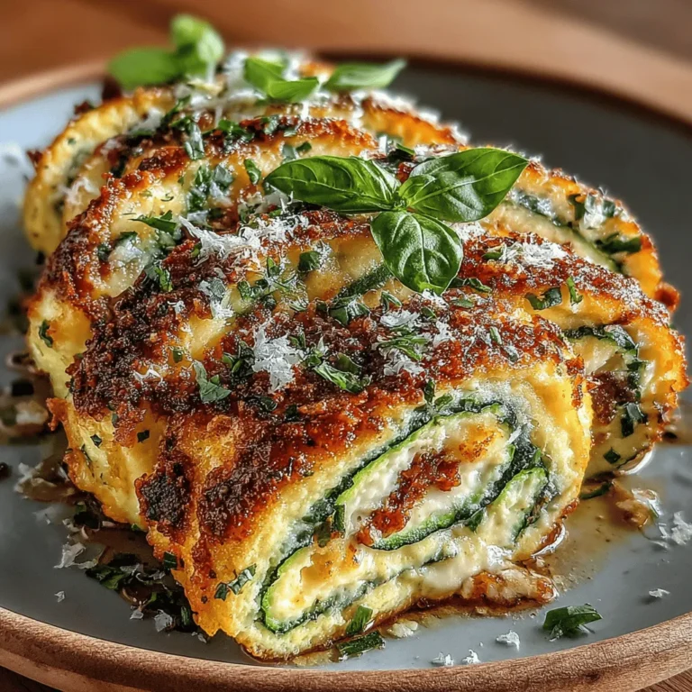 Zucchini is a versatile vegetable that has become increasingly popular in kitchens around the world. Known for its mild flavor and incredible ability to absorb various tastes, zucchini can easily elevate the simplest of dishes. One such delightful creation is the Zucchini Omelet Roll, a dish that not only highlights the fresh essence of zucchini but also combines it with protein-rich eggs and savory cheeses. This recipe stands out as a wholesome option for breakfast, brunch, or even a light dinner, and it’s perfect for those seeking a nutritious meal that doesn’t compromise on taste.