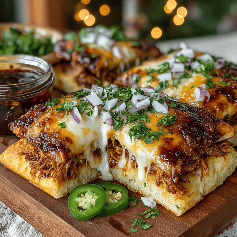 If you're on the lookout for a quick and delectable meal that perfectly balances convenience with flavor, look no further than Mini BBQ Chicken Flatbread Triangles. This recipe is not only simple to prepare but also offers a delightfully satisfying bite that's perfect for lunch, dinner, or even as a party appetizer. The combination of tender, shredded chicken paired with zesty BBQ sauce, creamy cheese, and the crispness of fresh toppings creates a culinary experience that's hard to resist.