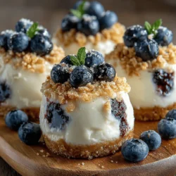 In the world of healthy snacks and desserts, frozen treats often steal the spotlight, especially when they combine nutrition with delightful flavors. If you're looking for a simple yet satisfying option, Frozen Blueberry Crumble Yogurt Bites are a fantastic choice. This easy-to-make recipe not only indulges your sweet tooth but also prioritizes your health. With their creamy texture, burst of fruity flavor, and crunchy topping, these yogurt bites cater to both kids and adults alike. They are versatile enough to be enjoyed any time of day, making them a perfect staple in your freezer.