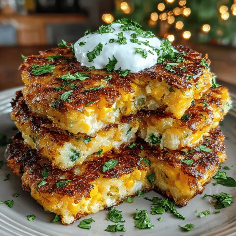 Baked Sweet Corn Fritter Stacks are a delightful and wholesome dish that caters to a variety of palates. The appeal of these fritters lies in their golden-brown exterior, soft and fluffy interior, and the burst of sweet corn flavor in every bite. Whether enjoyed as a snack, an appetizer, or even as a main dish, these fritters offer a comforting yet exciting culinary experience. With their versatility, they can easily be paired with various dips, toppings, or sides, making them a favorite among both children and adults.