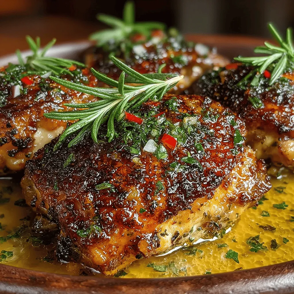 Roasted garlic herb chicken thighs are a culinary delight that embodies the perfect harmony of flavors and textures. This dish offers an irresistible combination of crispy skin, juicy meat, and fragrant herbs, making it an ideal choice for family dinners or gatherings with friends. The allure of roasted garlic herb chicken thighs lies not only in their delectable taste but also in their comforting qualities that evoke feelings of home and warmth. This recipe is a celebration of simplicity, showcasing how fresh ingredients can come together to create a dish that is both satisfying and impressive.