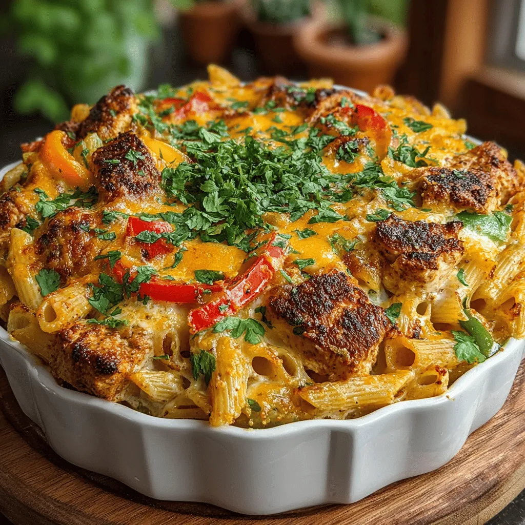 If you're seeking a recipe that encapsulates the vibrant flavors of Mexican cuisine while delivering the comforting essence of a pasta bake, look no further than the Spicy Chicken Fajita Pasta Bake. This dish is a delightful fusion that marries the classic elements of fajitas—think tender chicken, colorful peppers, and bold spices—with the hearty satisfaction of a cheesy pasta casserole. Perfect for busy weeknights, family gatherings, or a cozy dinner at home, this recipe promises to be a hit at your table.