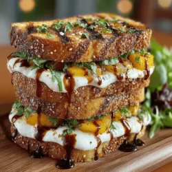 Grilled Peach Sandwich Melt