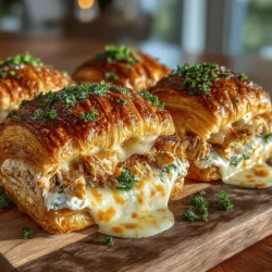 Mini Turkey Cheddar Croissant Melts are a delightful culinary creation that seamlessly blends flaky pastry with savory turkey and rich cheese. These miniature delights are not just a feast for the taste buds; they also make for a visually appealing dish ideal for a variety of occasions. Whether you're hosting a party, packing lunchboxes for the family, or enjoying a cozy night in, these croissant melts are a perfect choice. They are simple to prepare and packed with flavor, making them a go-to recipe for both novice and experienced cooks alike.