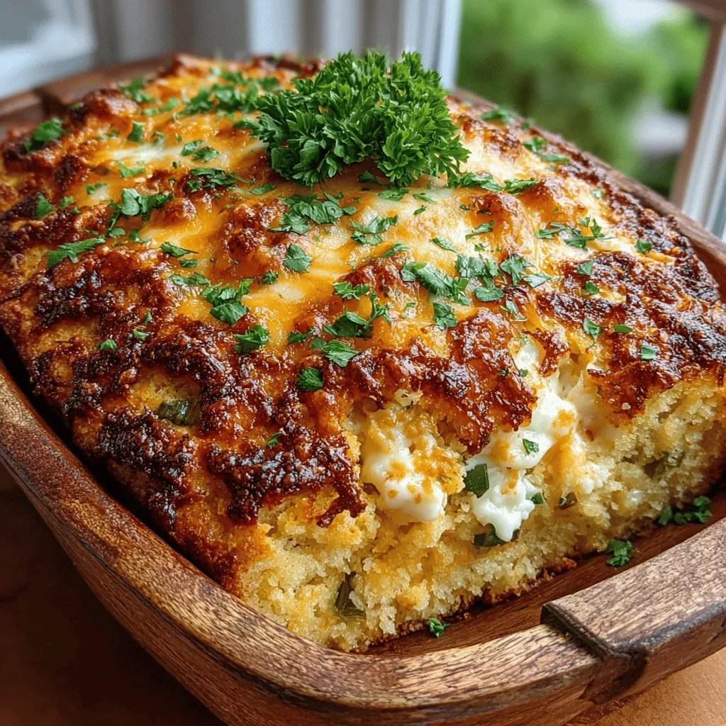 In the realm of comfort food, few dishes evoke warmth and satisfaction quite like cornbread. This staple has long been cherished across various cuisines, from Southern barbecues to Southwestern feasts, where its versatility shines through. Today, we introduce a delightful twist on the traditional cornbread: the Spicy Hatch Chili Cornbread Casserole. This dish is a harmonious blend of flavors and textures, showcasing the sweet and savory notes of cornbread, complemented by the fiery kick of Hatch green chiles.
