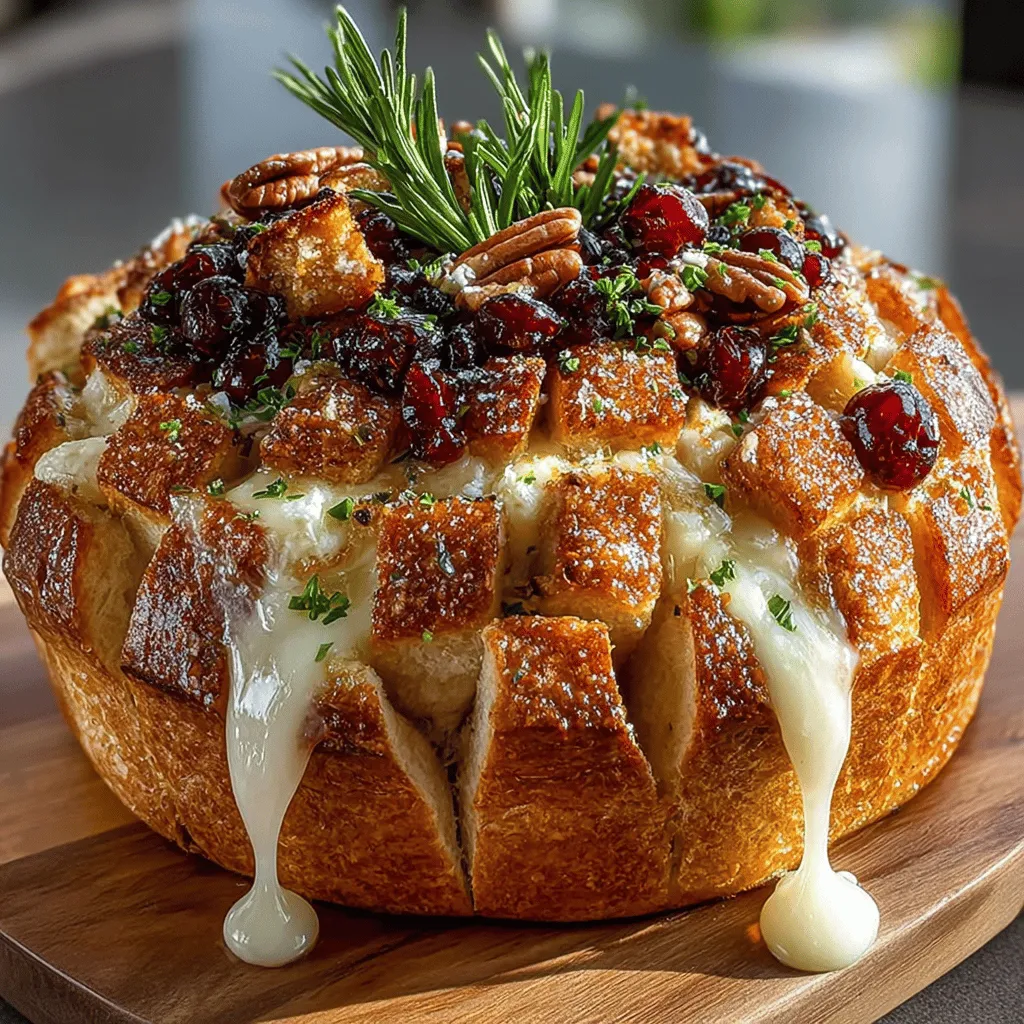 To create the perfect Cranberry Brie Delight Pull-Apart Bread, understanding the ingredients is essential. Each component plays a crucial role in the overall flavor and texture of the dish.