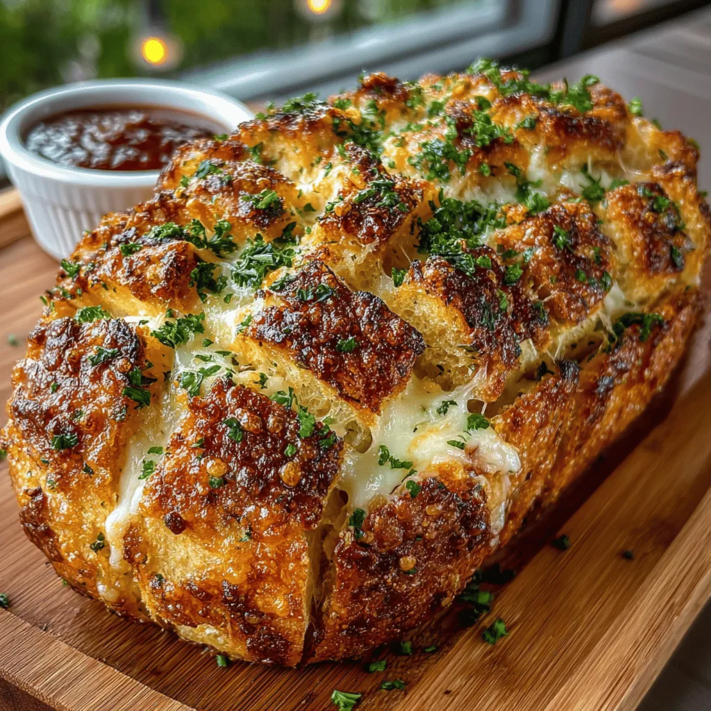 Cheesy garlic pull-apart bread is more than just a dish; it’s an experience that brings people together. The intoxicating aroma of freshly baked bread mingled with the rich scent of garlic and melting cheese has a magical way of drawing everyone to the kitchen. This delightful recipe is perfect for gatherings, family dinners, and game nights, making it a go-to option for those looking to impress guests or simply treat their family to something special.