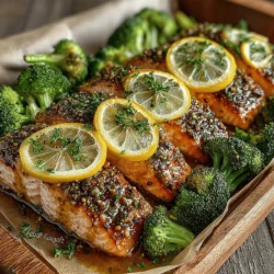 Zesty Sheet Pan Honey Mustard Salmon & Broccoli